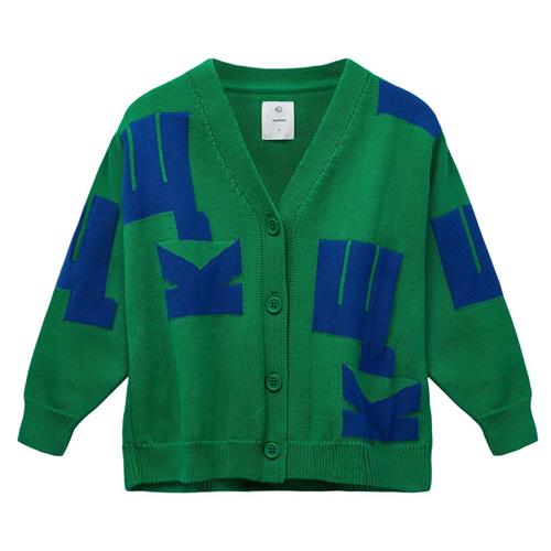 Wynken W.K Cardigan Fresh Green Klein Blue 4 Y  Grøn  4 år  Unisex