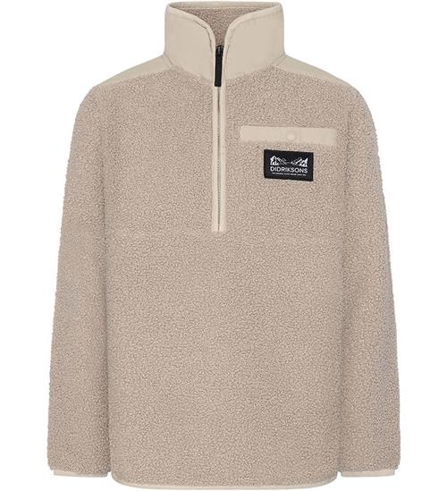 Didriksons Fleecejakke - Teddy - Exa Half Zip - Beach Beige