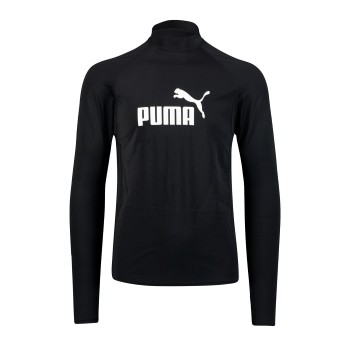 Puma Swim Long Sleeve Rash Guard Sort Medium Herre