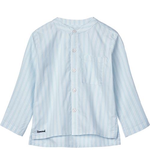 Liewood Skjorte - Y/D stripe Pure sky / Creme de la creme