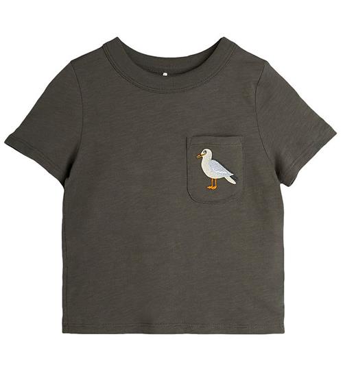 Mini Rodini T-shirt - Seagull - Mørkegrøn