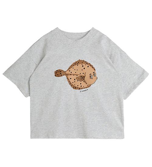 Mini Rodini T-shirt - Flundra - GrÃ¥meleret