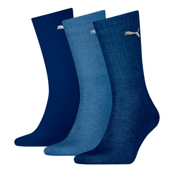 Puma Strømper 3P Unisex Light Crew Socks Marine/Blå Str 39/42