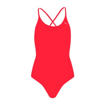 Puma V-Neck Padded Swimsuit Rød X-Small Dame