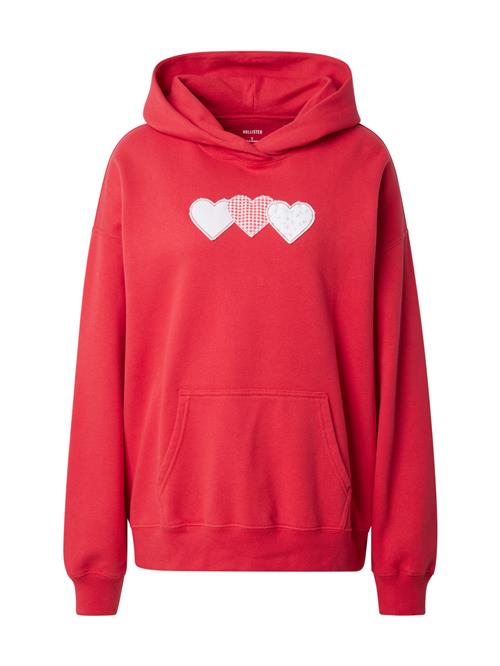 HOLLISTER Sweatshirt  knaldrød / hvid