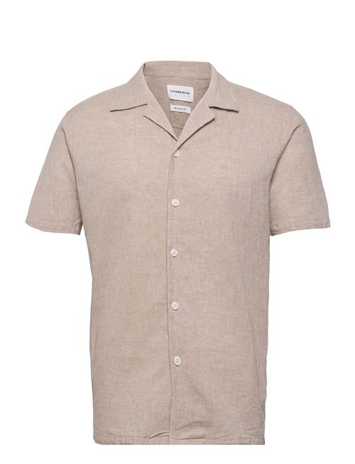 Lindbergh Casual Linen Blend Resort S/S Lindbergh Brown