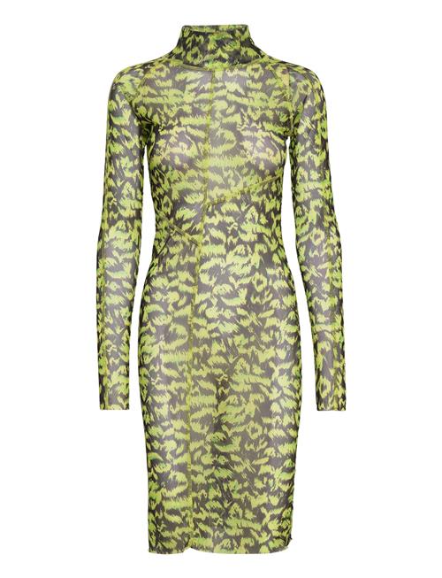 Jersey Mesh Barnau Dress Aop Mads Nørgaard Green