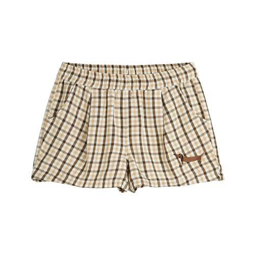 Mini Rodini Gingham Vævede Shorts Beige | Beige | 92/98 cm