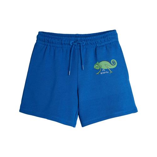 Mini Rodini GOTS Lizard Sweatshorts Blue 104/110 cm  Blå  104/110 cm  Unisex