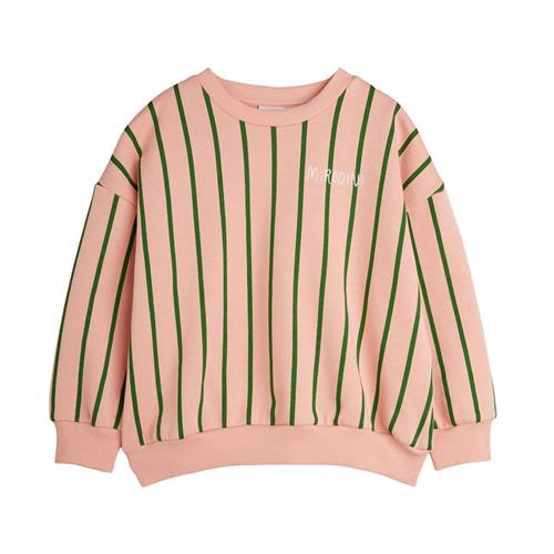 Mini Rodini GOTS Vertical Stripe Aop Sweatshirt Pink 80/86 cm  Lyserød  80/86 cm  Unisex