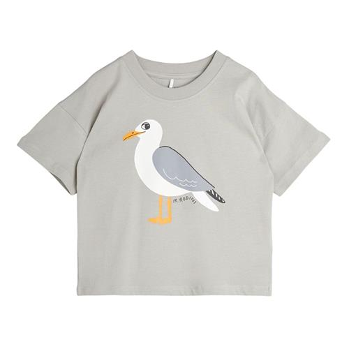 Mini Rodini GOTS Seagull T-shirt Grey 104/110 cm  Grå  104/110 cm  Unisex