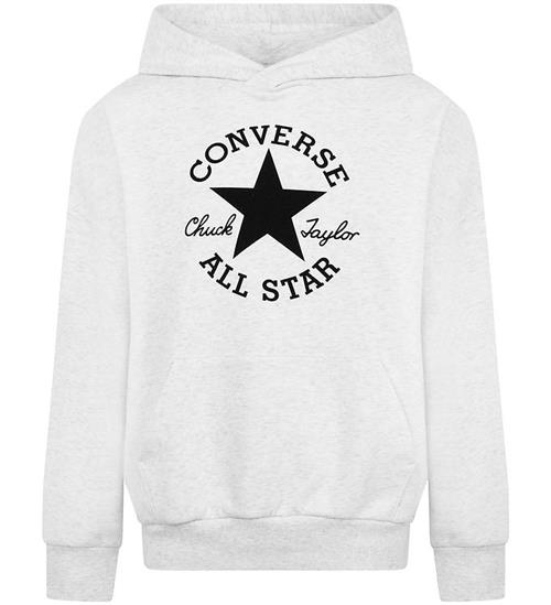 Converse Hættetrøje - Birch Heather m. Logo