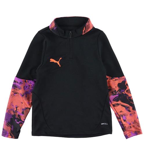 Puma Træningsbluse - Individual Cup - Sort m. Orange