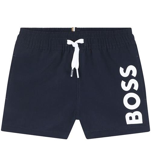 BOSS Badeshorts - Navy m. Hvid