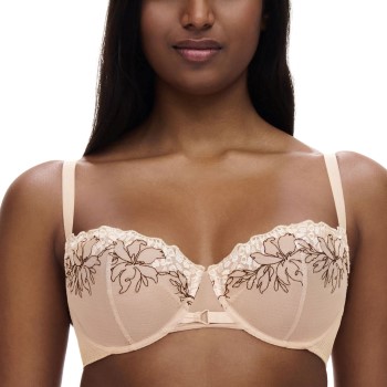 Chantelle Bh Pulp Underwired Half Cup Bra Sort m Beige nylon B 75 Dame