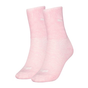 Puma Strømper 2P Women Logo Crew Socks Lyserosa Str 39/42 Dame