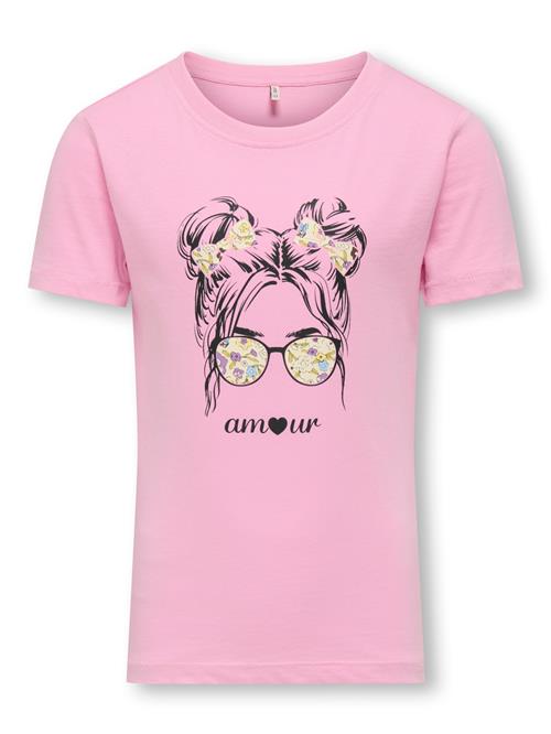 ONLY GIRLS Bluser & t-shirts 'KOGKita Sylvia'  pastelgul / lavendel / lyserød / sort
