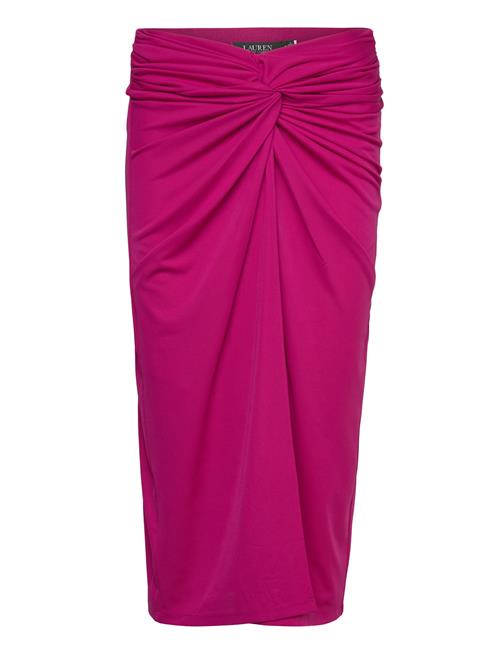 Twist-Front Stretch Jersey Pencil Skirt Lauren Ralph Lauren Pink