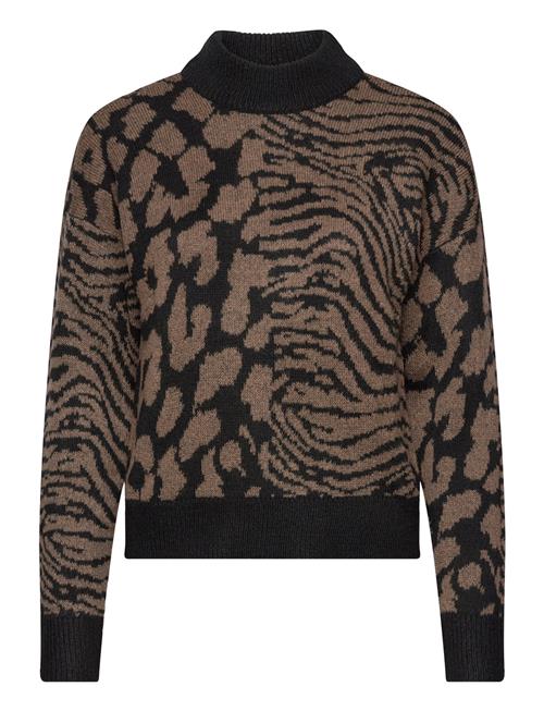 Vero Moda Vmvera Animal Ls Highneck Pullover Bf Vero Moda Black