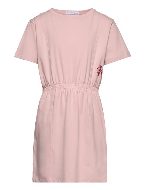 Monogram Off Placed T Dress Calvin Klein Pink