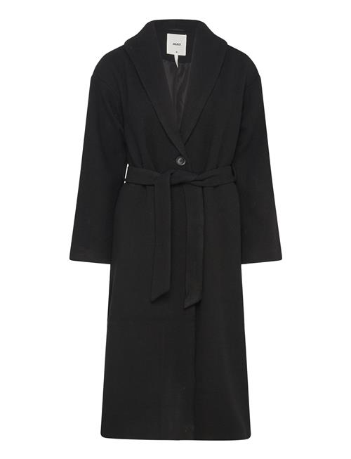 Objpisa Long Coat Noos Object Black