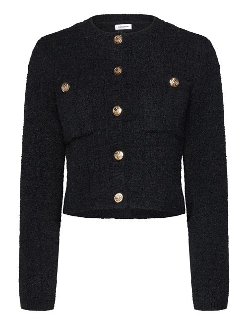 Button Knitted Jacket Bubbleroom Black