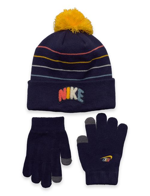 Nike Nike Powder Play Peak Beanie Set Nike Navy