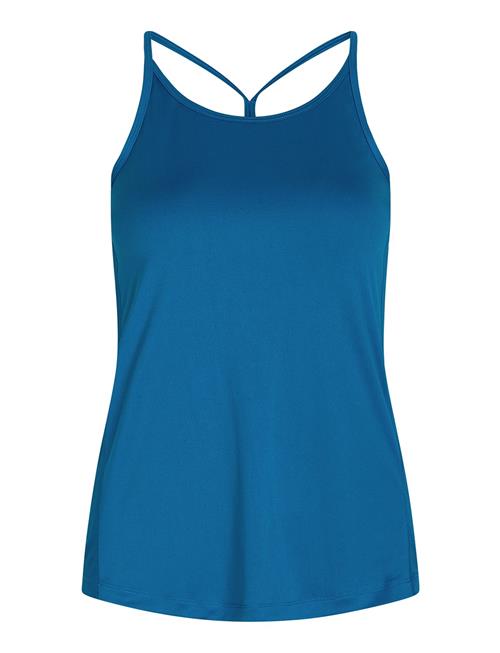 Women Sports Strap Top ZEBDIA Blue