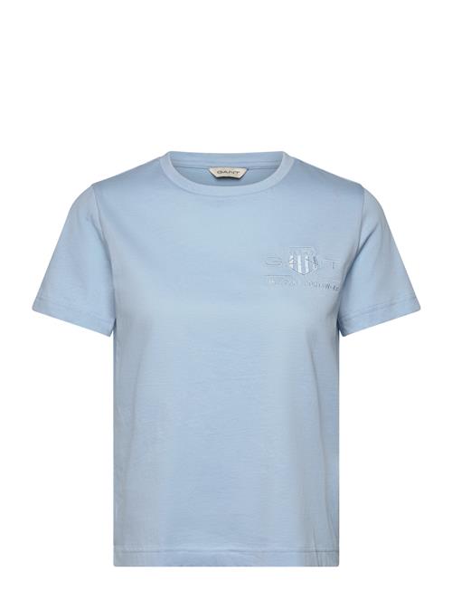 GANT Reg Tonal Shield Ss T-Shirt GANT Blue