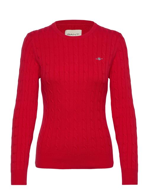 Stretch Cotton Cable C-Neck GANT Red