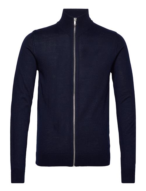 Merino Stand Up Collar Cardigan Lindbergh Navy