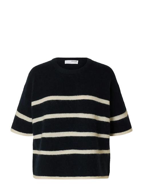 Slfmaline-Liliana 2/4 Knit O-Neck Noos Selected Navy