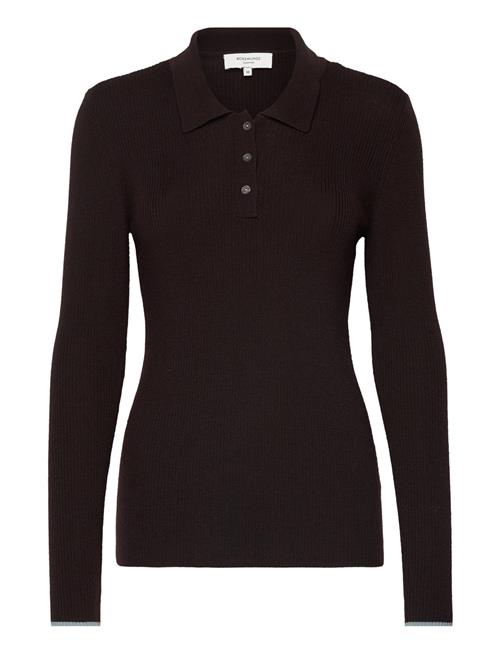 Rosemunde Long Sleeve Knit Polo Rosemunde Brown