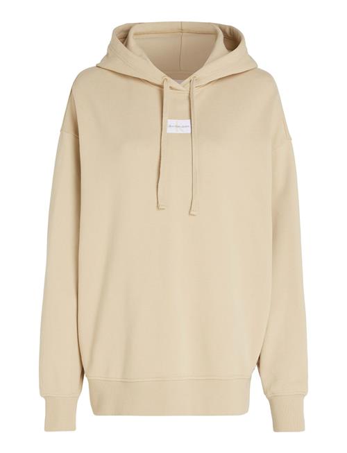 Calvin Klein Jeans Woven Label Over D Hoodie Calvin Klein Jeans Beige