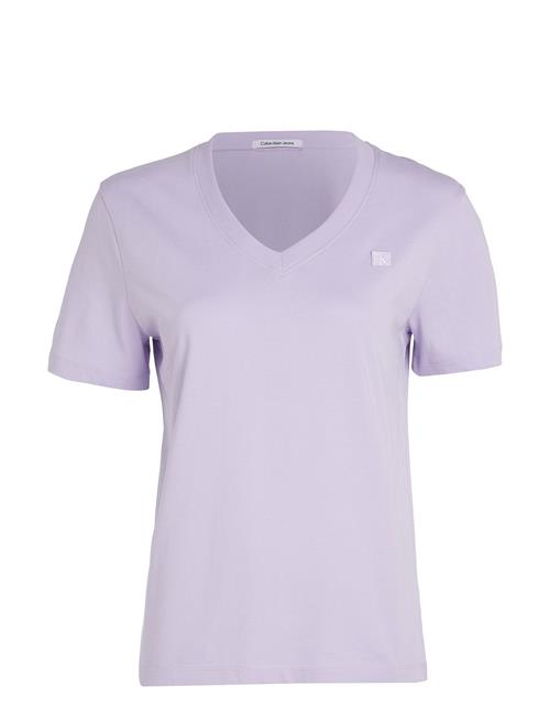 Calvin Klein Jeans Ck Embro Badge V-Neck Tee Calvin Klein Jeans Purple