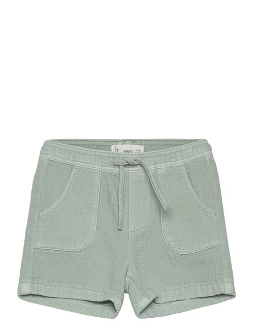 Cotton Shorts With Elastic Waist Mango Green