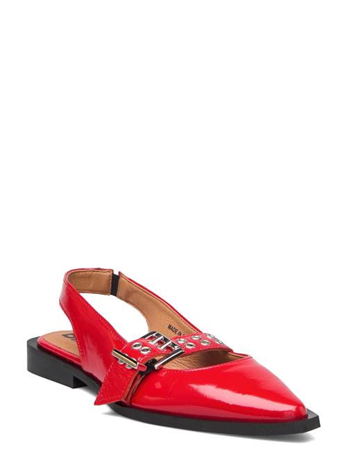 Bianco Biavictoria Single Buckle Slingback Leather Bianco Red