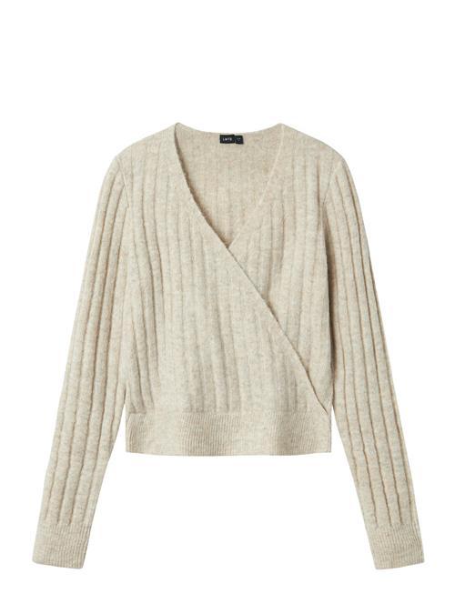 LMTD Nlfstidet Ls Crop Wrap Knit LMTD Cream