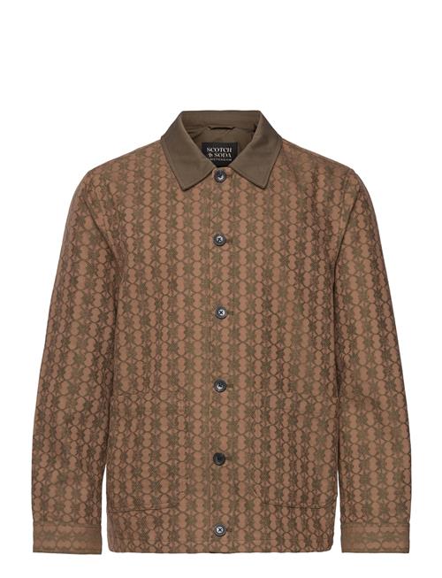 Cotton-Blend Jacquard Jacket Scotch & Soda Brown