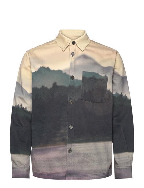 Relaxed Fit Printed Twill Overshirt Scotch & Soda Beige