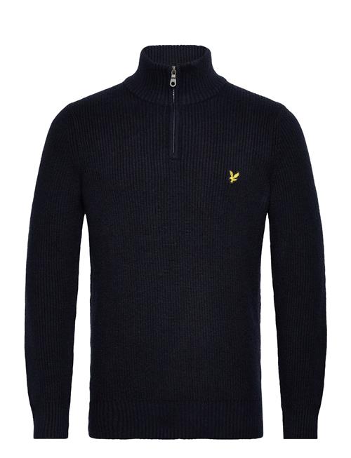 Shaker Stitch Quarter Zip Lyle & Scott Navy