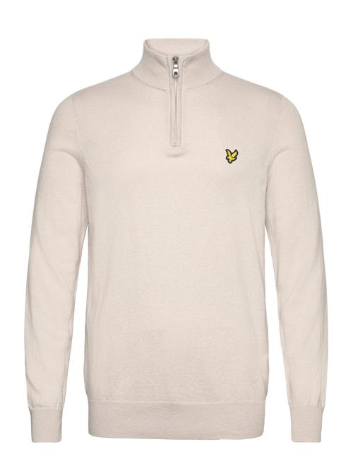 Cotton Merino Quarter Zip Jumper Lyle & Scott Cream