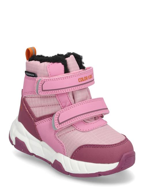 Boots W. Velcro, Wp Color Kids Pink