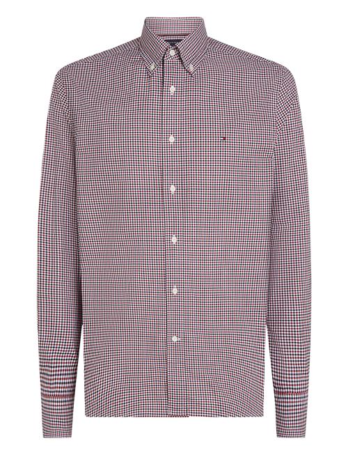 Tommy Hilfiger Flex Poplin Gingham Rf Shirt Tommy Hilfiger Burgundy