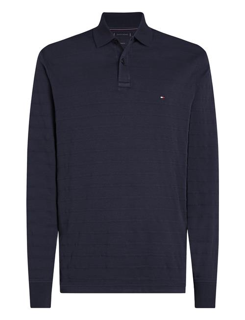 Jacquard Stripe Ls Reg Polo Tommy Hilfiger Navy