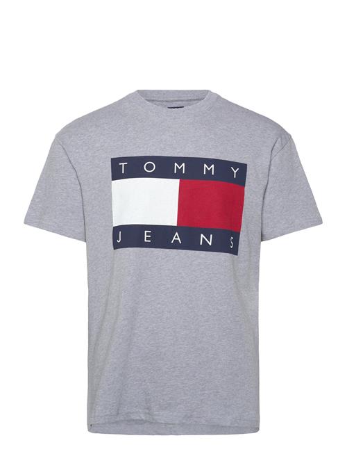 Tommy Jeans Tjm Rlx Melange Big Flag Tee Tommy Jeans Grey