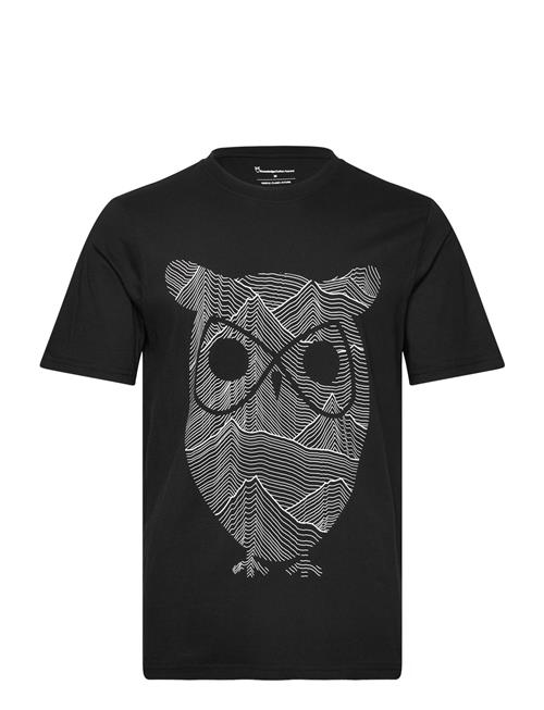 Knowledge Cotton Apparel Regular Single Jersey Mountain Owl Knowledge Cotton Apparel Black