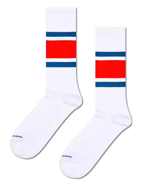 Happy Socks Simple Stripe Sneaker Sock Happy Socks White