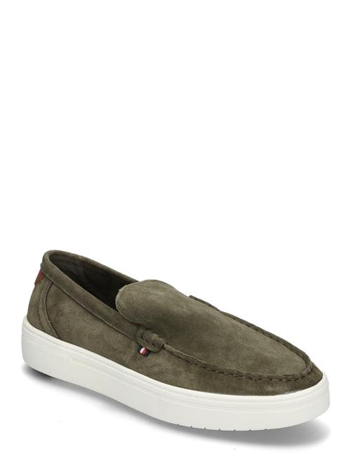 Se Modern Light Hybrid Suede Loafer Tommy Hilfiger Khaki ved Booztlet