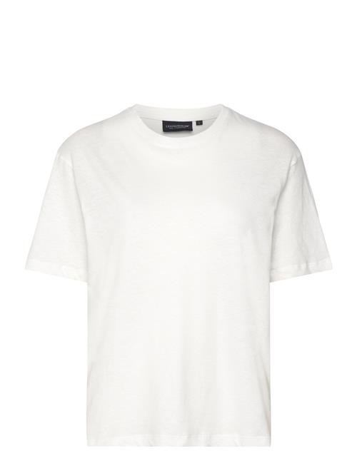 Lexington Clothing Linen Blend Boxy Tee Lexington Clothing White